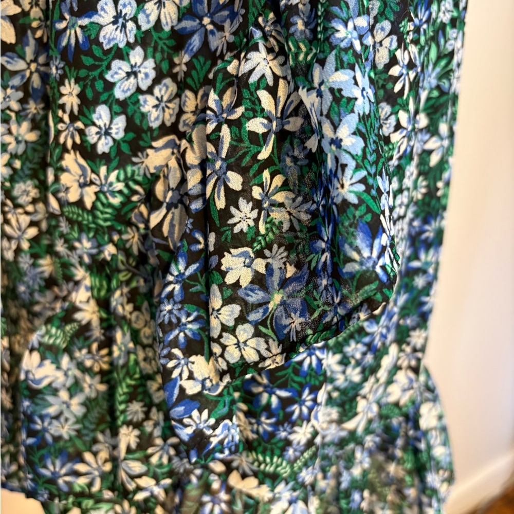 Karl Lagerfeld Paris Floral Print Knee Length Ruffled Tie Waist Size 4 excellent - Picture 6 of 11